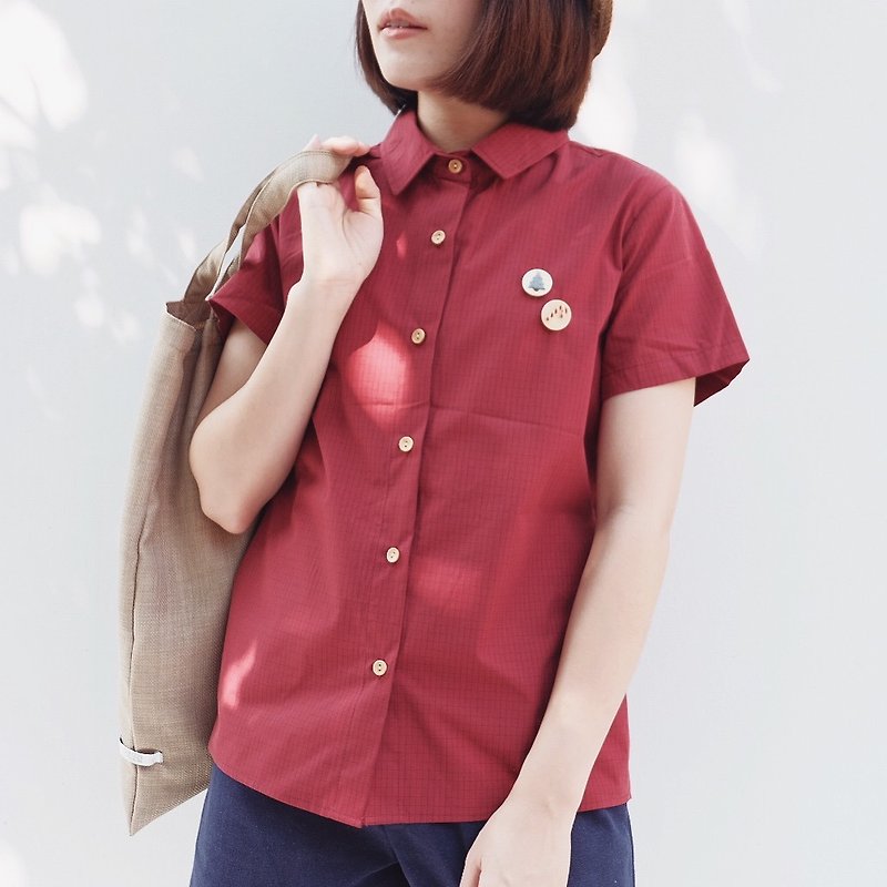 X'mas Shirt : red color - เสื้อผู้หญิง - งานปัก สีแดง