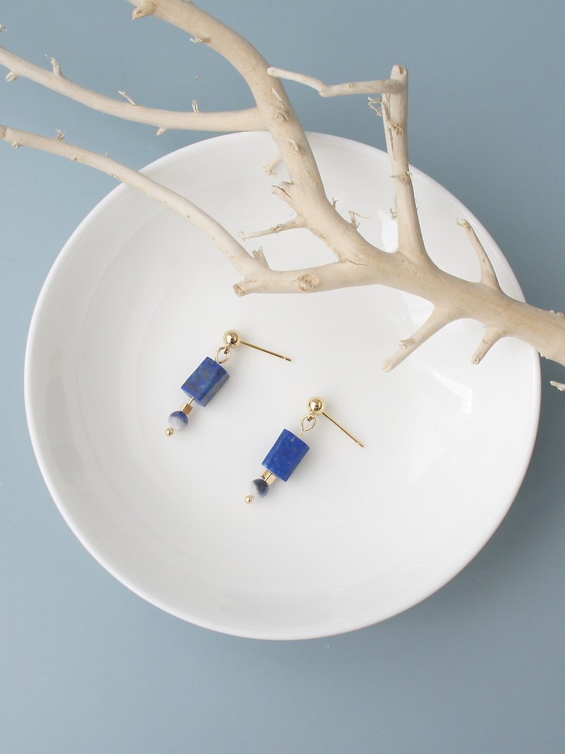 Gemstone Earrings & Clip-ons Blue - Lapis Lazuli Sodalite dangle earrings