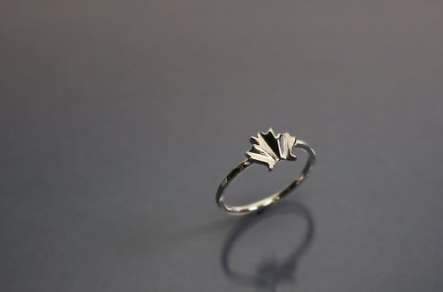 Maple jewelry design 鏡射系列-楓葉設計925銀戒
