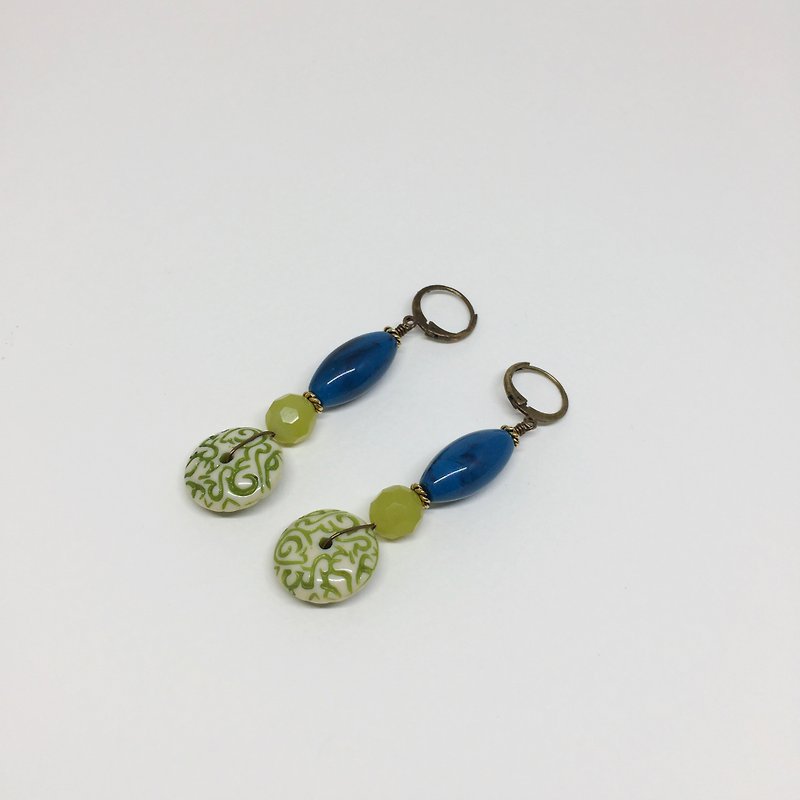 Willow in the wind earrings - Earrings & Clip-ons - Other Materials Green