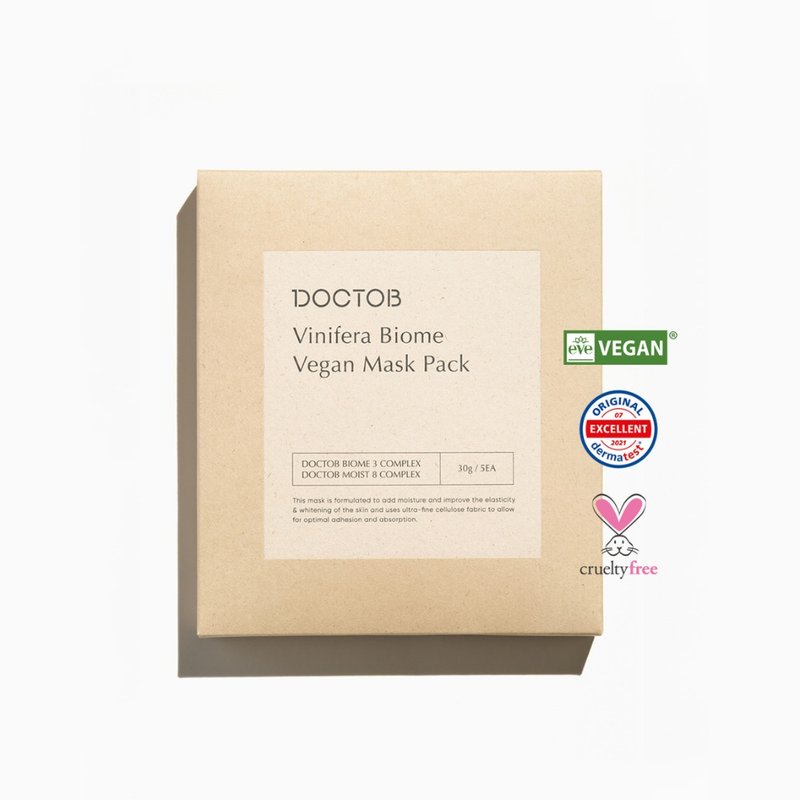 Vinifera Biome Grape Seed Antioxidant Repair Mask - DOCTOB Korean Vegan Skincare Brand - ที่มาส์กหน้า - วัสดุอื่นๆ 