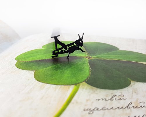 Design Atelier Article Black metal bookmark Grasshopper