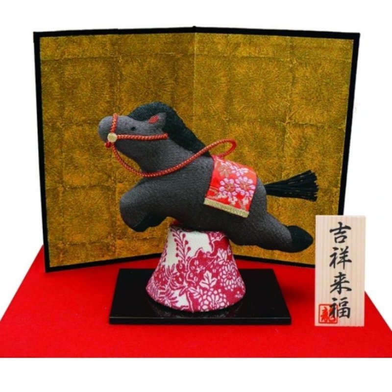 【預購】京都縮緬擺飾-跳馬與赤富士 - 擺飾/家飾品 - 其他材質 