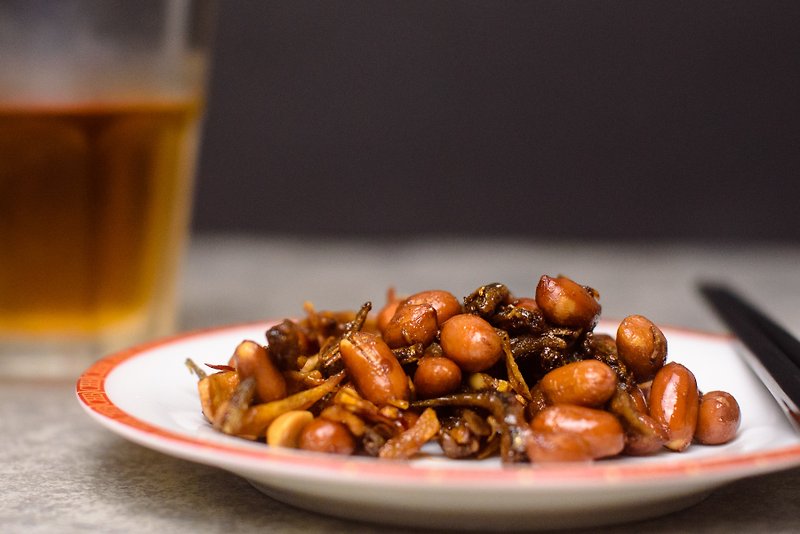 [It’s cool, it’s autumn] Uncle Boqi’s spicy fried peanuts and dried fish for a drink - Prepared Foods - Fresh Ingredients Orange