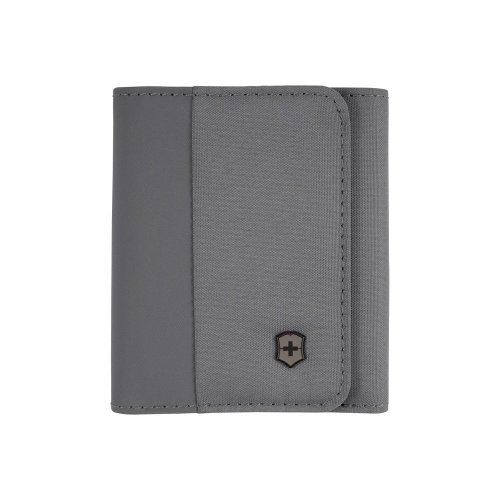 城市視角 VICTORINOX 瑞士維氏 Travel Essentials 三摺短夾 灰 653366
