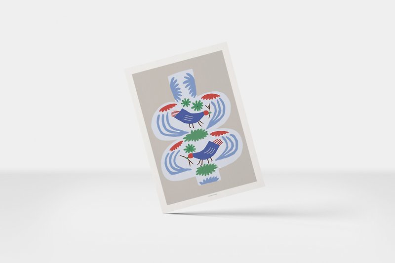 Vase card (A5/A6) - การ์ด/โปสการ์ด - กระดาษ สีน้ำเงิน