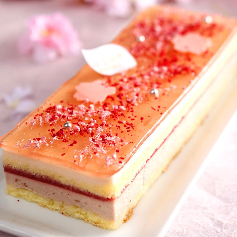 【舊賣場】【七見櫻堂】櫻花盛開時  櫻花蛋糕 - 長條 - 蛋糕/甜點 - 新鮮食材 粉紅色