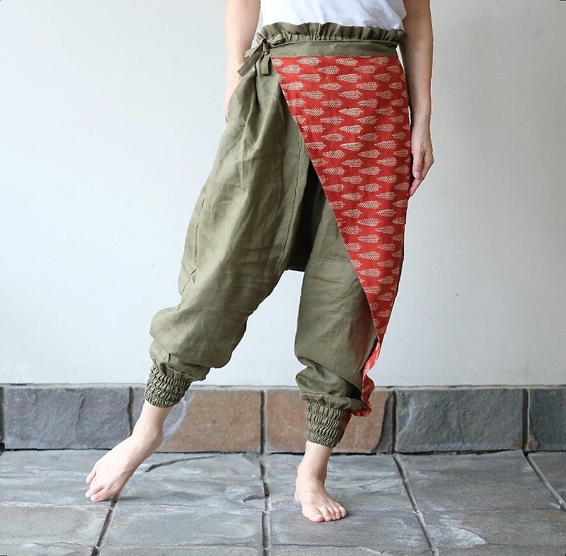 Talaka Red for Her - Women's Pants - Cotton & Hemp Red