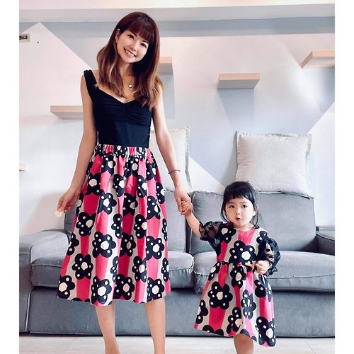 Light Mature Pocket Round Skirt - Blackberry Series Japanese Linen  Over-the-Knee Skirt Parent-child Dress - Shop leshine1688 Parent-Child  Clothing - Pinkoi