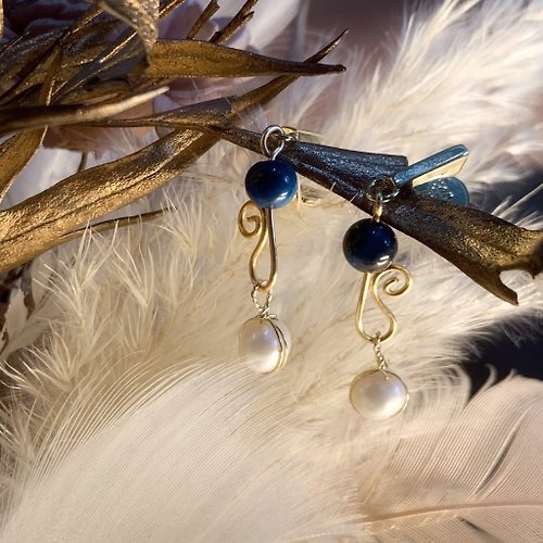 麋鹿斑斑 夾式耳環 | 芬妮 | 珍珠系列