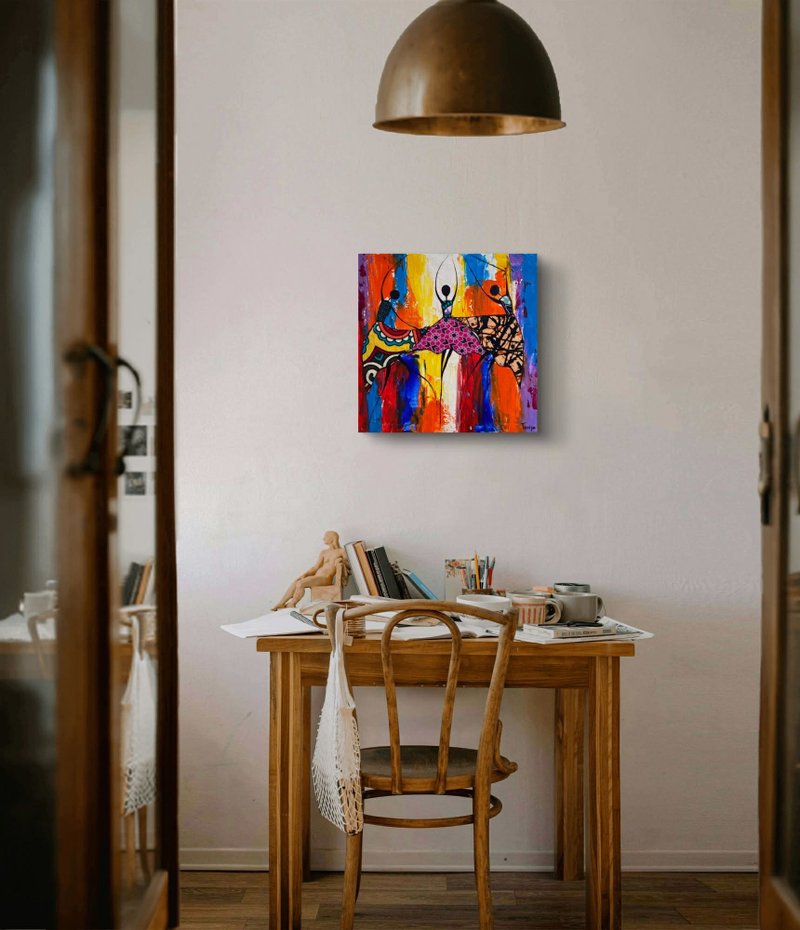 【V328 FEELING】African Hand-Painted Frameless Wall Art - Posters - Other Materials 