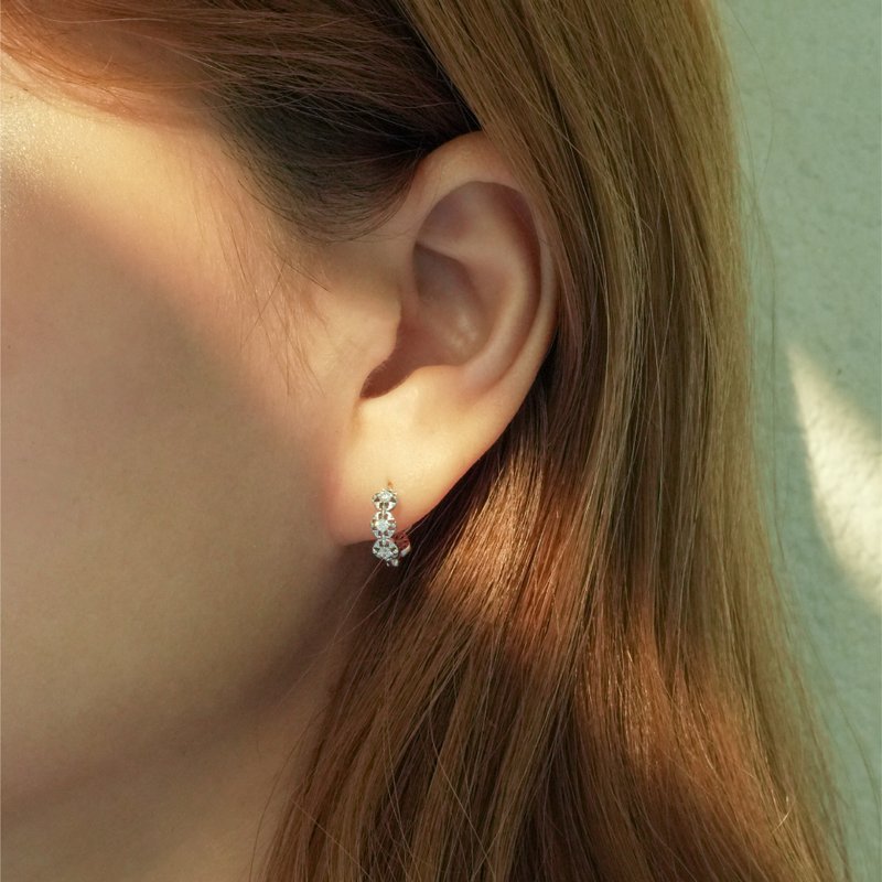 NEW [Dawn] s925 sterling silver easy-buckle earrings || Exclusive edition - ต่างหู - เงินแท้ 