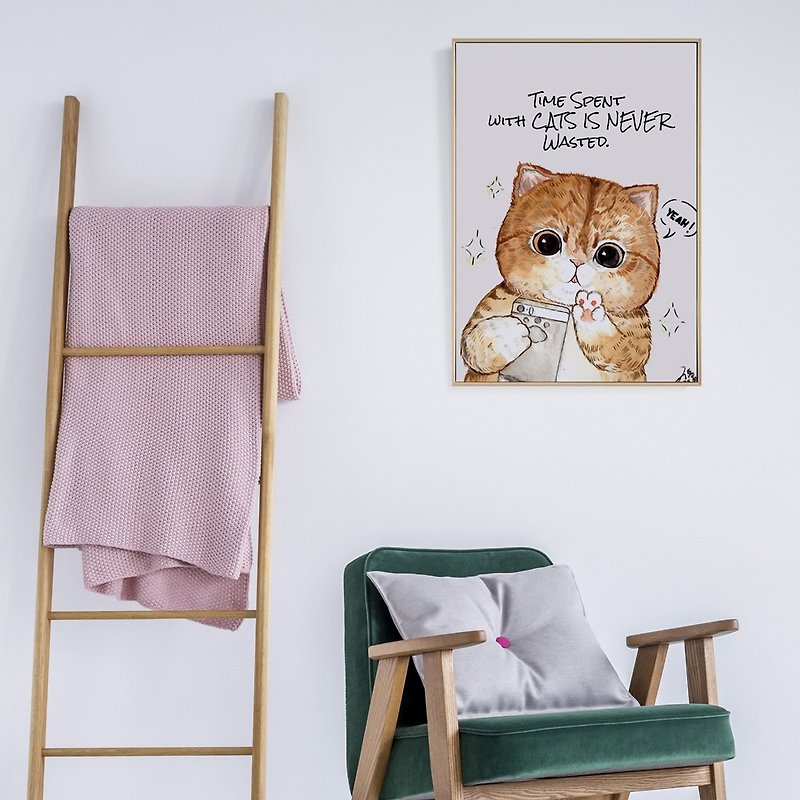 【 菠蘿選畫所 】與貓貓膩在一起 - 掛牆畫/海報 - 其他材質 多色