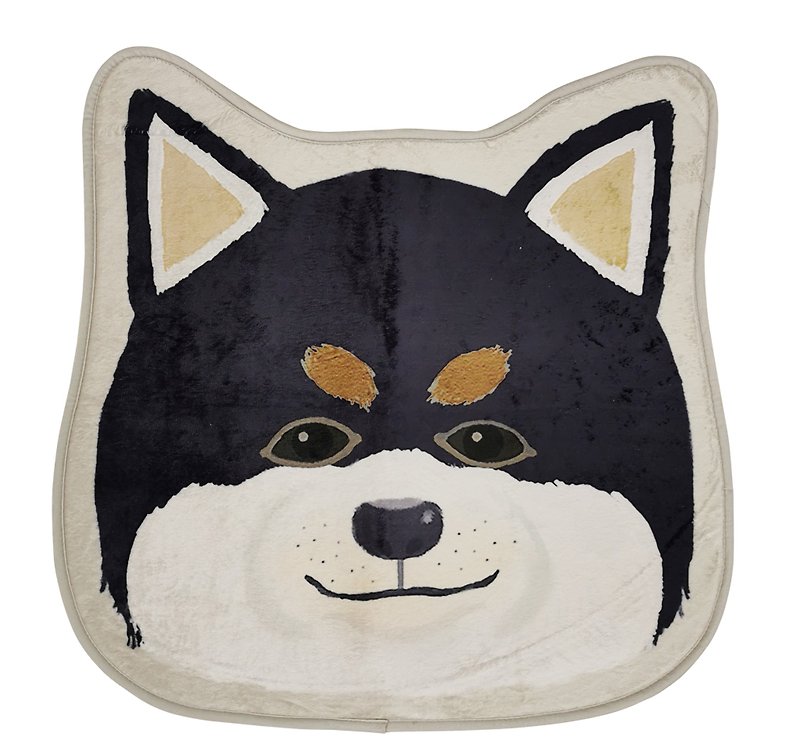 Doggo & Catto - Black Shiba Dog Mat - พรมปูพื้น - วัสดุอีโค 