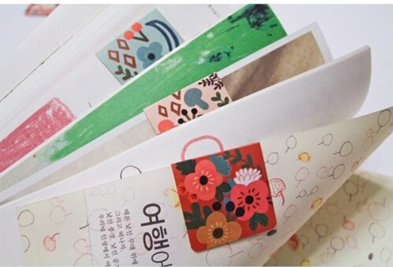 Magnet Bookmark Painted Flower Design Illustration Rabbit Mouse Pig Embossing - ที่คั่นหนังสือ - พลาสติก 