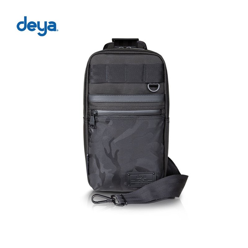 deya cross 直式抗菌斜肩包-黑迷彩 - 側背包/斜背包 - 尼龍 黑色
