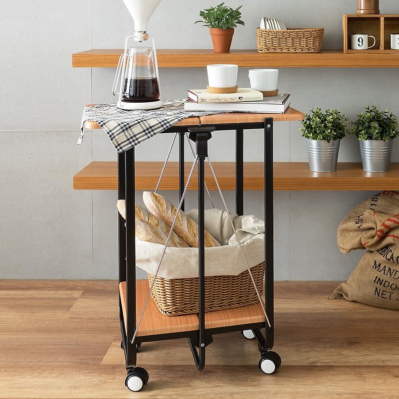 LIGFE Folding Serving Cart - Dining Tables & Desks - Other Metals Orange