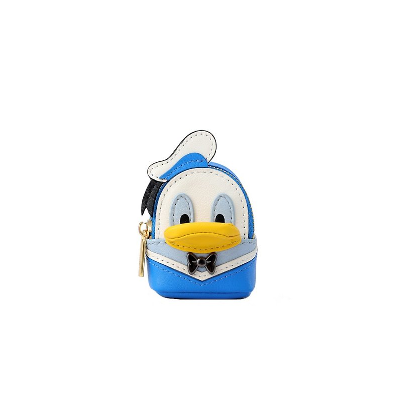 Donald Duck 藍色皮革迷你斜孭袋 - 側背包/斜孭袋 - 真皮 藍色