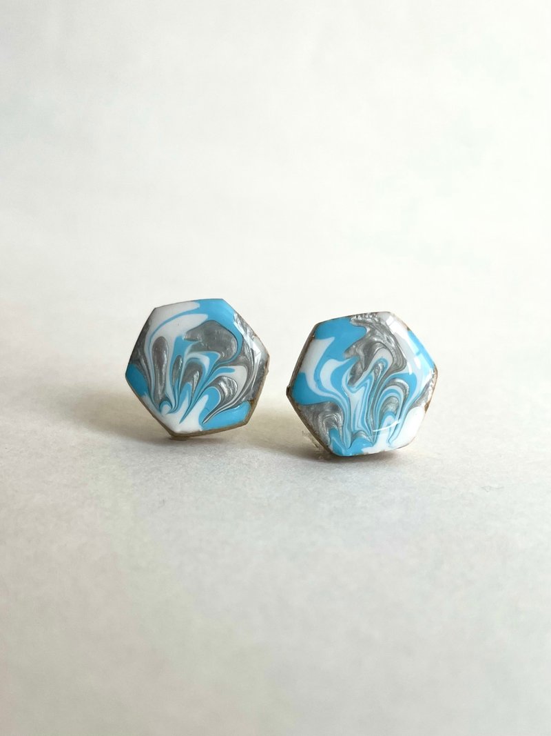 cool ceramic clay accessory - Earrings & Clip-ons - Pottery Blue