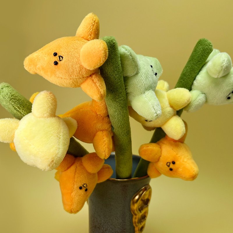 Five generations under one roof, fruit refrigerator magnets, plush botanical garden plush New Year flowers - Stuffed Dolls & Figurines - Other Man-Made Fibers Orange