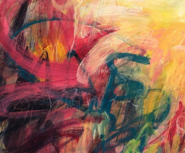 アテッサ新作モデル カラフルな絵画抽象キャンバスアート現代絵画多色抽象 絵画