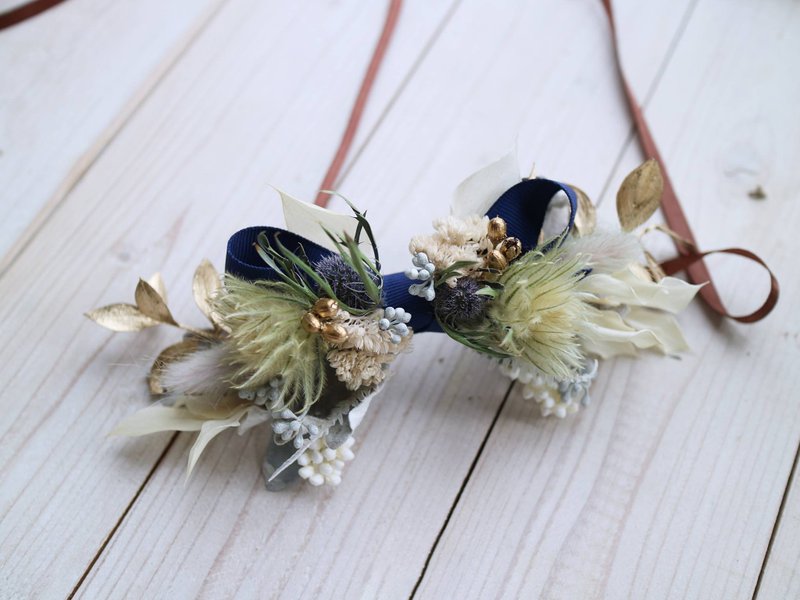 PJ小花園* |乾燥花領結 新郎 婚禮配件 |可客製 - 乾燥花/永生花 - 植物．花 多色
