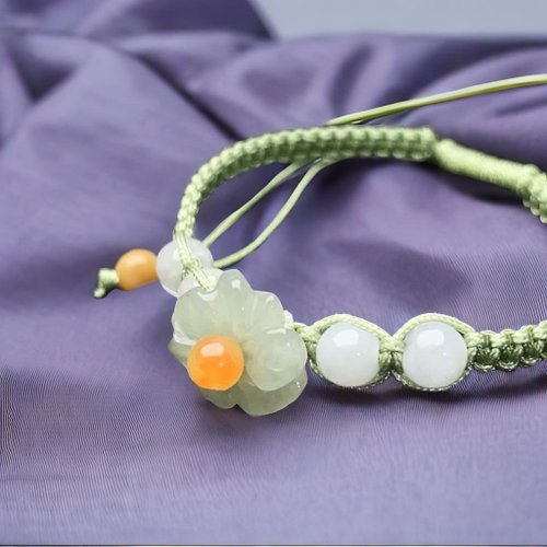 瓔珞珠寶盒 E.L.Jewelry Box 冰種翡翠花花編織手鍊 | 天然緬甸玉翡翠A貨 | 送禮