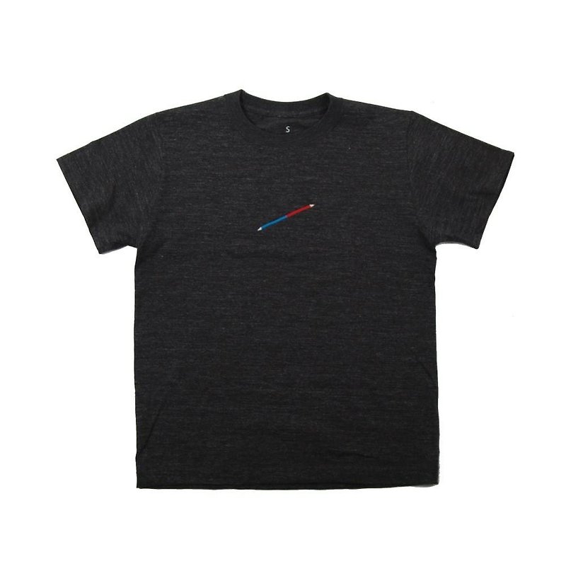 A gift for stationery lovers. Red Blue Pencil Unisex T-shirt - Women's Tops - Cotton & Hemp Gray