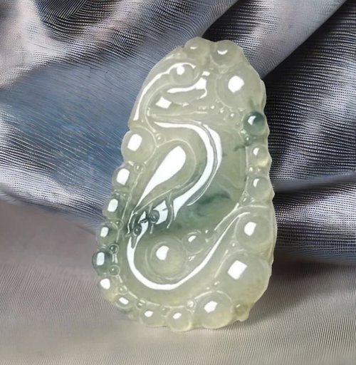 瓔珞珠寶盒 E.L.Jewelry Box 冰種飄花翡翠懷古龍牌項鍊 | 天然緬甸玉翡翠A貨 | 送禮