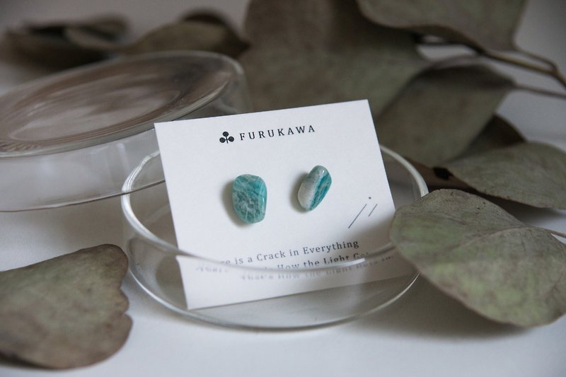 CRACK | Mineral Earrings | EARRINGS - ต่างหู - หยก สีน้ำเงิน