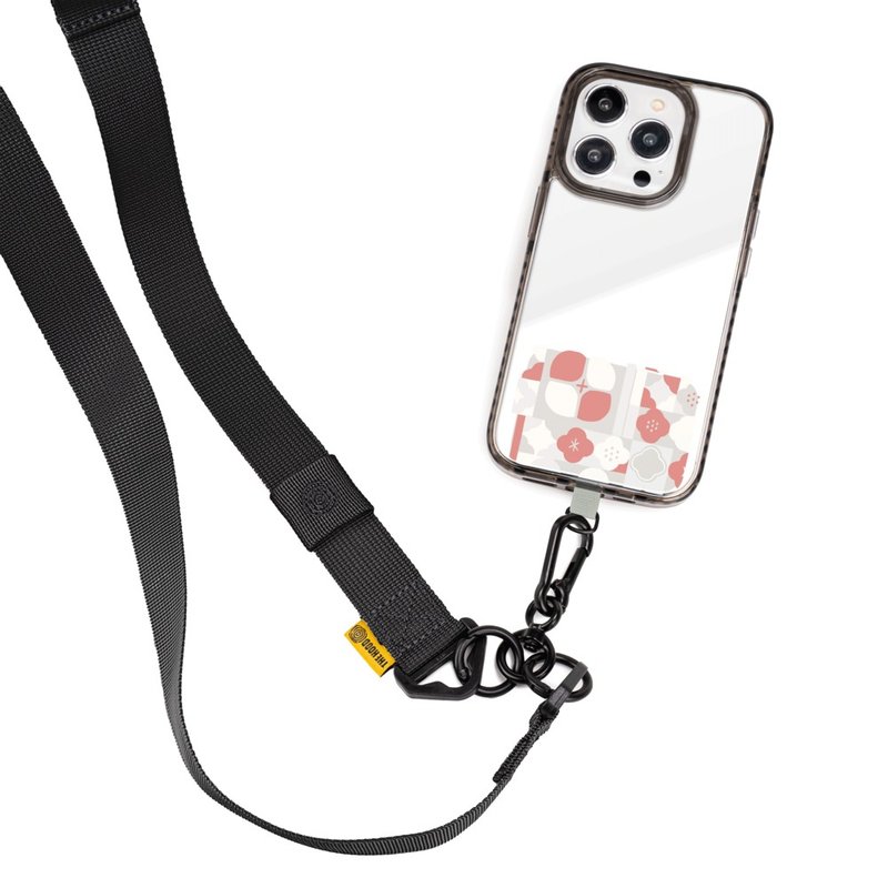 inblooomxThe Hood VIGOR All-In-One Phone Strap/BegoniaGlass Pattern/Sweet Almond - อุปกรณ์เสริมอื่น ๆ - ไนลอน สีแดง