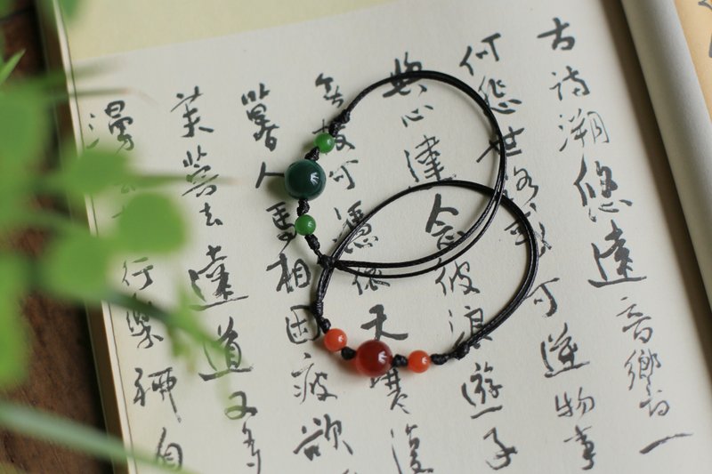 春秋原創小眾設計 | 新中式 國風瑪瑙珠 情侶 閨蜜手鏈 | 夏日 - 手鍊/手環 - 半寶石 