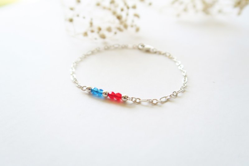 925 Silver color Crystal Bracelet - Bracelets - Paper Red