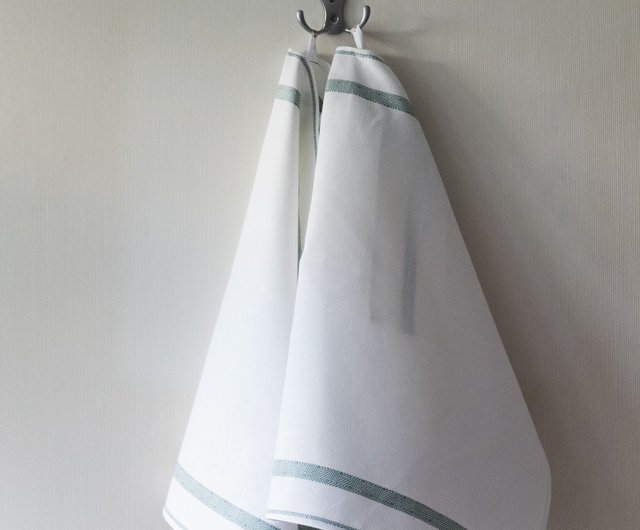 Striped Linen Tea Towel Set of 2