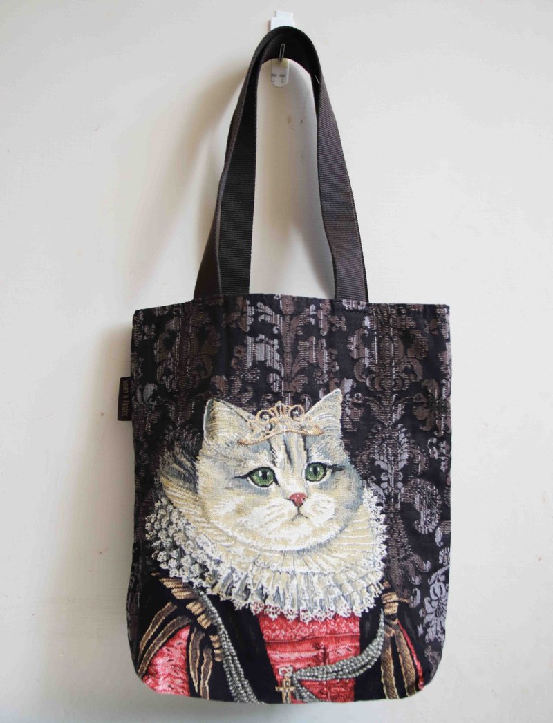 European royal jade tote bag limited to 1 cat countess elegant and luxurious - Handbags & Totes - Cotton & Hemp 