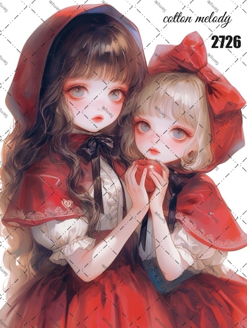 original sticker no.2726 人物ステッカー オリジナルステッカー オリジナル人物ステッカー 装飾ステッカー cotton melody - 貼紙 - 紙 