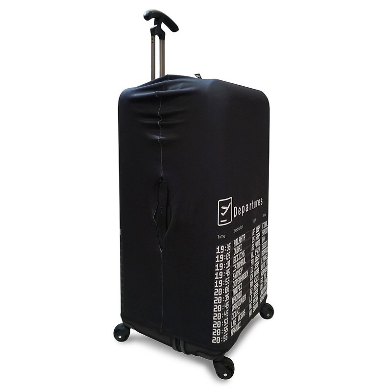 LOQI Luggage Jacket | Timetable (Sport, Refrigerator Series) - กระเป๋าเดินทาง/ผ้าคลุม - เส้นใยสังเคราะห์ สีดำ