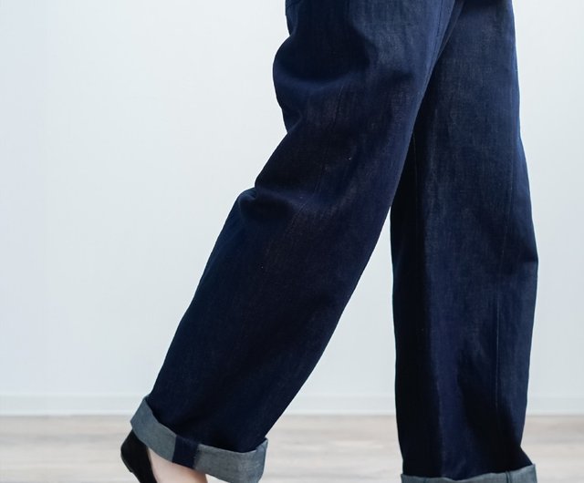 wafu【リネンパンツ】全て日本で作る リネンデニム ワイド