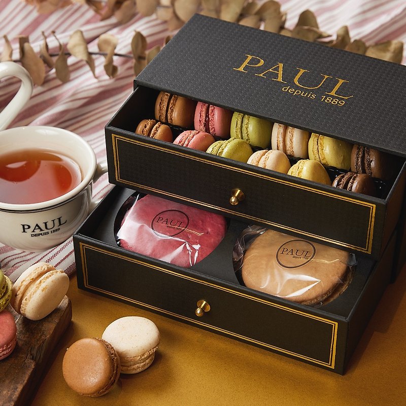 【PAUL】珍藏1889 馬卡紅珠寶盒 (含運費) - 蛋糕/甜點 - 新鮮食材 卡其色