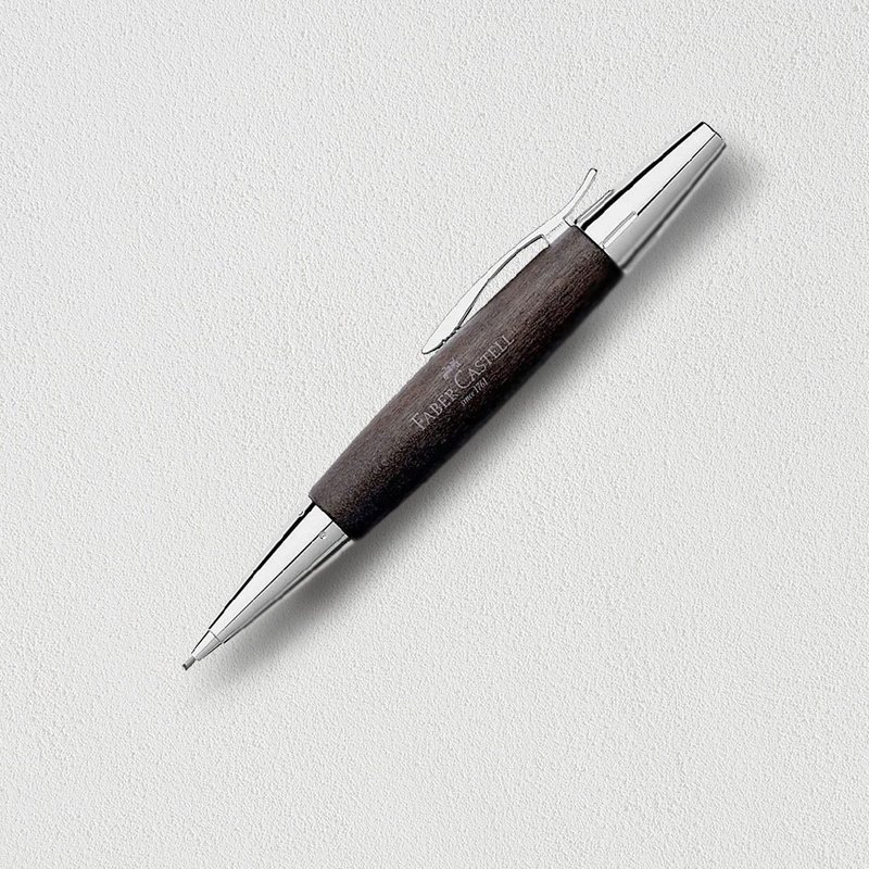 【Faber-Castell】E-MOTION 梨木亮面 1.4mm 旋轉鉛筆 黑色 - 鉛筆/自動鉛筆 - 木頭 黑色