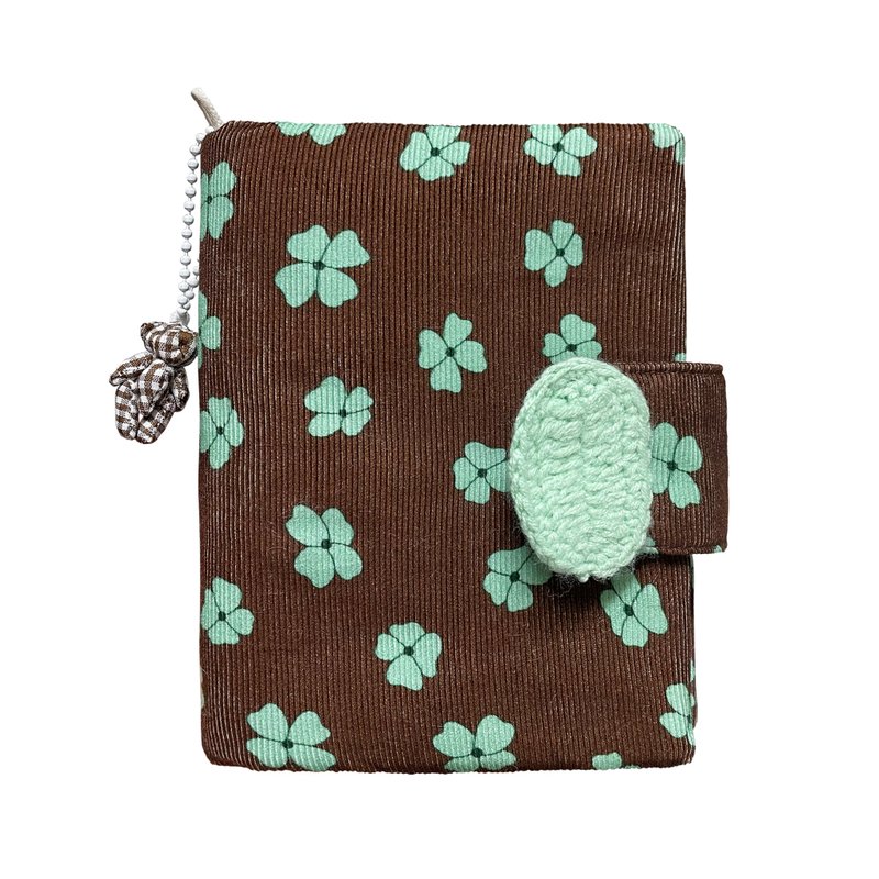 clover diary cover (A6 size) / book cover bookbinder present - 筆記本/手帳 - 其他材質 咖啡色