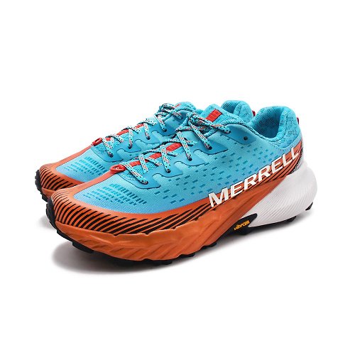 米蘭皮鞋Milano MERRELL(女)AGILITY PEAK 5 戶外健身輕量型慢跑越野鞋 女鞋-藍橘