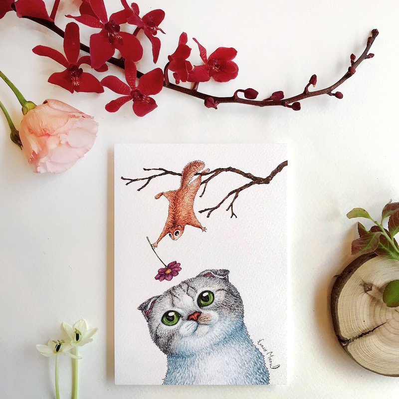 【貓瘋子】明信片(76) - 卡片/明信片 - 紙 多色