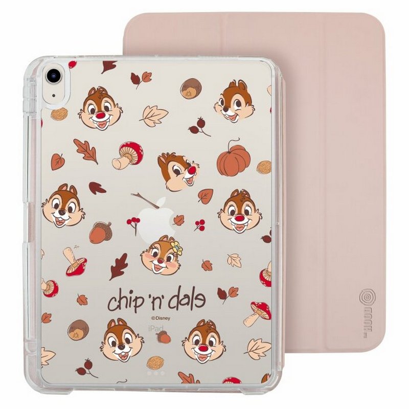 Chip 'n' Dale Pattern iPad Air/Pro 2024 Detachable Clear Case Folio Case - เคสแท็บเล็ต - พลาสติก หลากหลายสี