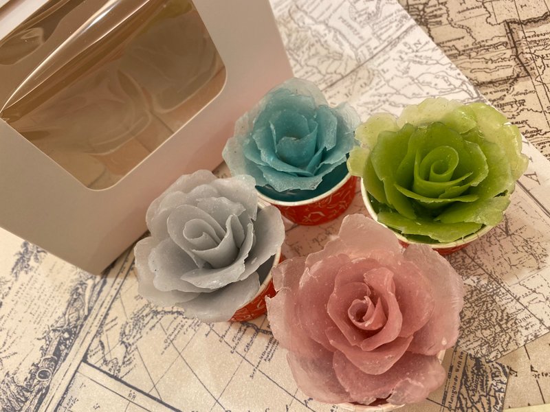 Rose Flower Cup Cake Handmade Soap-One person in a class / no experience available - เทียน/เทียนหอม - วัสดุอีโค 