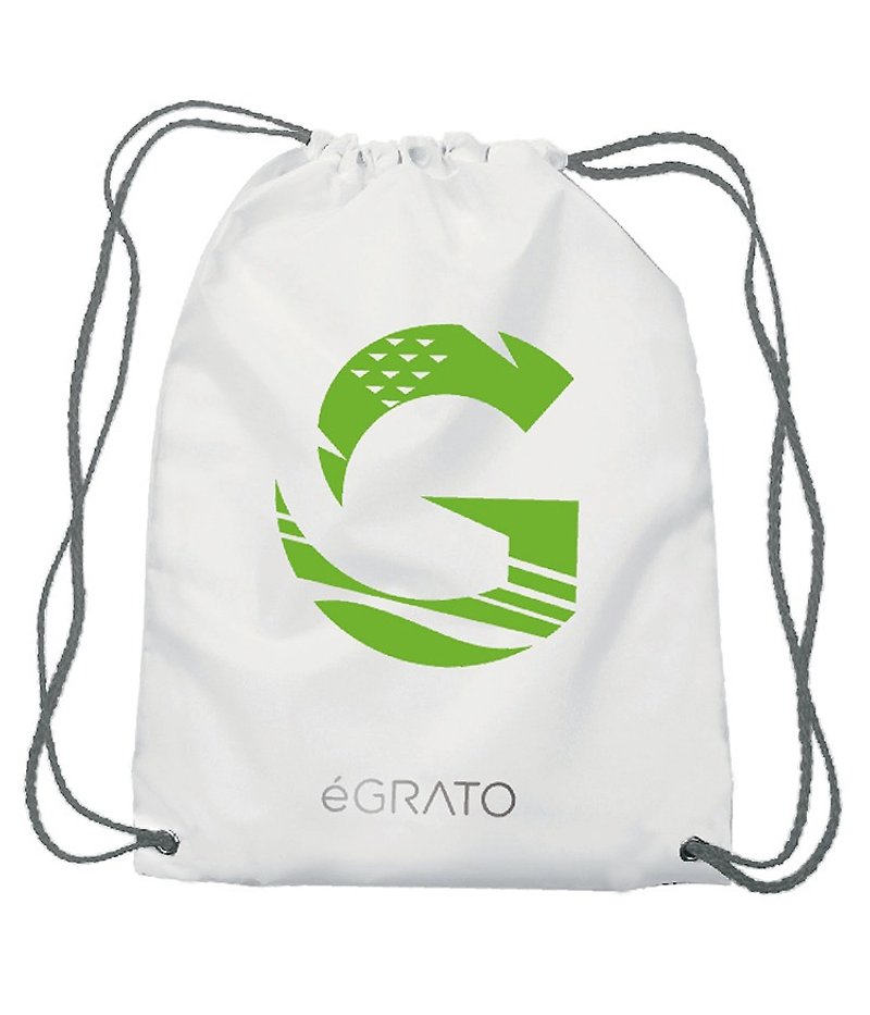 é Grato GYM SACK - Drawstring Bags - Waterproof Material White