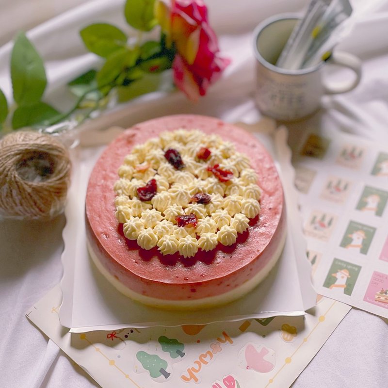 Xueershi shareus-rose berry cheesecake heavy cheese - เค้กและของหวาน - อาหารสด สึชมพู