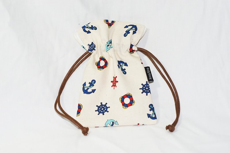[AnnaNina] handmade double-layer environmental protection bundle pocket sea anchor - Toiletry Bags & Pouches - Cotton & Hemp 