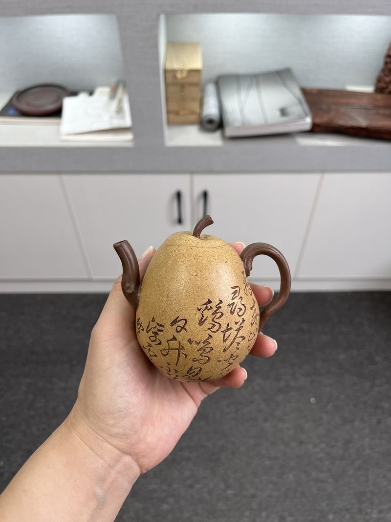 送禮紫砂壺茶壺高梨 现货实拍 原矿优质老段泥 质感润泽 造型构思 - 茶壺/茶杯/茶具 - 陶 灰色