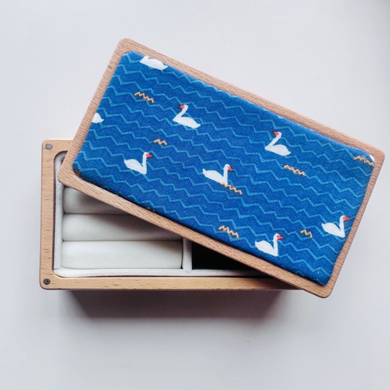 Wood x Fabric Jewel Box - อื่นๆ - ผ้าฝ้าย/ผ้าลินิน สีส้ม